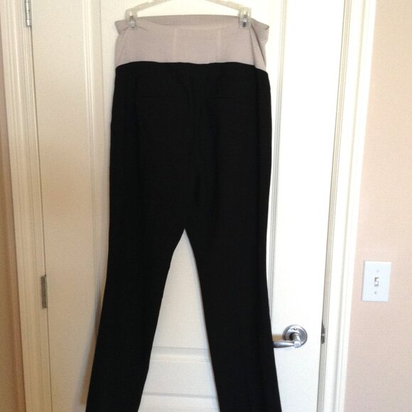 Stork & Babe Maternity Stretch Dress Pants Size M Pull On Straight Leg - Picture 4 of 7